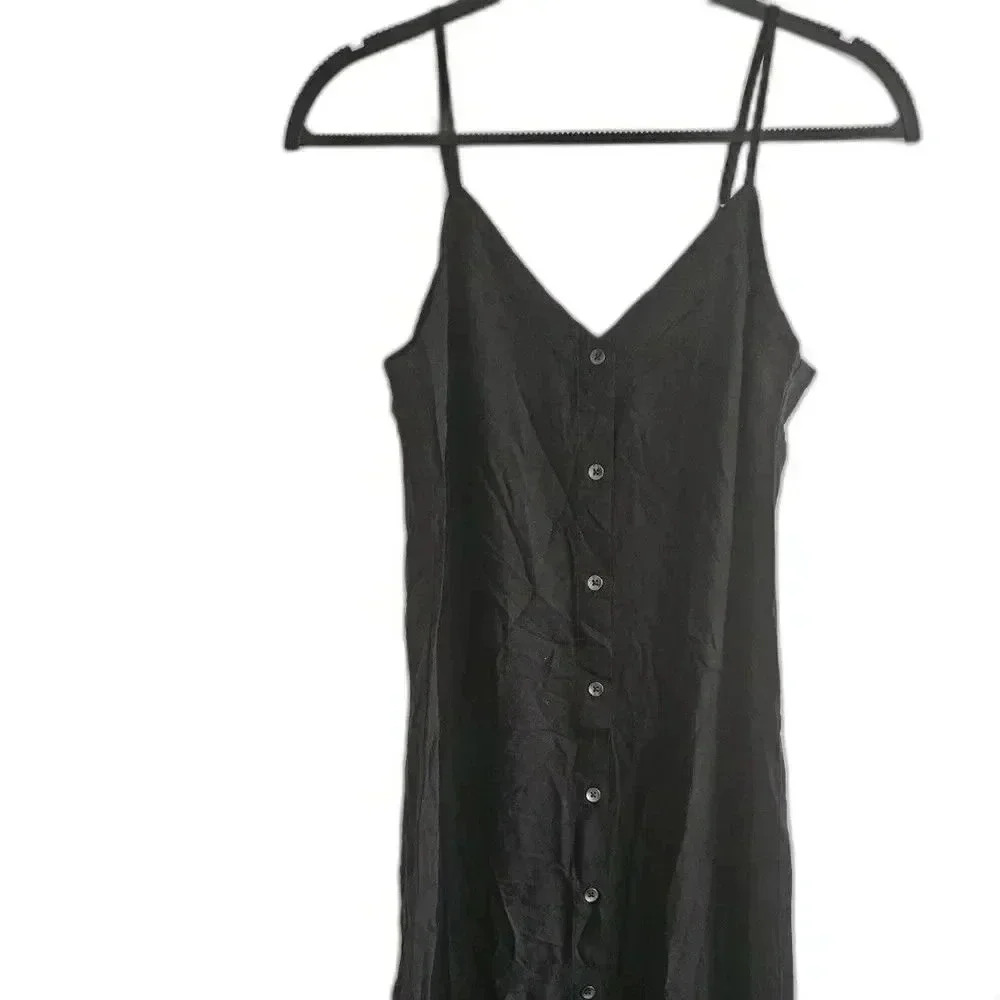 7 For all Mankind Black Button down Dress XS NWT